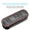 MECHCOS Compatible with Mazda 3 6 CX-5 9 3 Buttons Leather Keyless Entry Remote Control Key Fob Cover Pouch Bag Jacket Case Protector Shell view 2