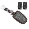 MECHCOS Compatible with Hyundai Santa Fe Azera Equus Genesis Santa Fe XL Sport Leather Key Fob Cover Case Protector Keychain Holder view 1