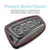 MECHCOS Compatible with Hyundai Santa Fe Azera Equus Genesis Santa Fe XL Sport Leather Key Fob Cover Case Protector Keychain Holder view 2
