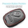 MECHCOS Compatible with Honda Accord Crosstour Civic LX CR-V CR-Z Fit Insight Odyssey Pilot Ridgeline Leather Smart Keyless Entry Remote Control Key Fob Cover Case Protector view 2