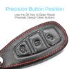 MECHCOS Compatible with Ford Fiesta C-Max Mondeo Focus 3 MK3 ST Kuga Escape Ecosport Titanium B-Max Grand S-Max Galaxy 5 Buttons Leather Keyless Entry Remote Control Smart Key Fob Cover Case Protector view 2