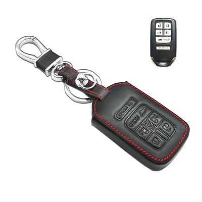 MECHCOS Compatible with Honda Odyssey EXL Leather Keyless Entry Remote Control Smart Key Fob Cover Pouch Bag Jacket Case Protector Shell