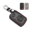 MECHCOS Compatible with Toyota 86 Venza Avalon Camry Corolla Highlander Prius RAV4 Sequoia Scion FR-S tC 3 Buttons Leather Keyless Entry Remote Control Key Fob Cover Case Protector view 1