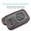MECHCOS Compatible with Toyota 86 Venza Avalon Camry Corolla Highlander Prius RAV4 Sequoia Scion FR-S tC 3 Buttons Leather Keyless Entry Remote Control Key Fob Cover Case Protector view 2