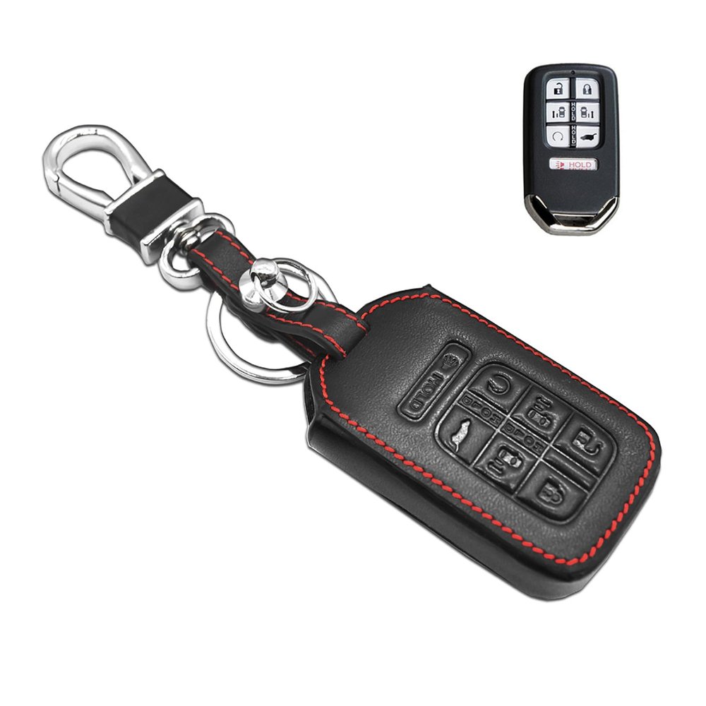 MECHCOS Compatible with Honda Odyssey Elite EX EX-L LX Touring Key Fob Cover Case Keychain Leather Protector Shell
