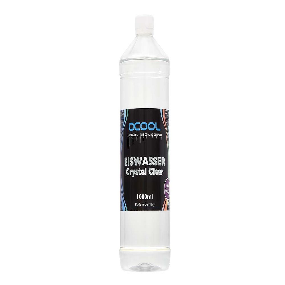 Alphacool Eiswasser Crystal Premixed PC Coolant (for Long-Term Use), 1000ml, Clear UV