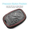 MECHCOS Compatible with Honda Accord Civic Pilot CR-V Element Accord Crosstour Fit Odyssey Ridgeline TL TSX ZDX Clarity Key Fob Cover Case Leather Smart Keyless Entry Remote Pouch Bag Protector Shell view 2