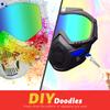 BOROLA Tactical Mask, Retro Motorcycle Goggles with Removable Face Mask, Safety Goggles Mask UV400 Protection Compatible for Nerf Elite Toy Gun Game Rival view 4