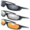 The Fresh Scooter Bike Motorcycle Riding Glasses Padded Frame Lens Block 100% UVB for Outdoor Activity Sport (11-Shiny Black, Grey, Silver Mirror, & Red Mirror) view 1