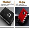 Premium Snap on Red Carbon Fiber Protective Case Compatible for 2017-2019 Volvo XC40 XC60 XC90 S90 V90 Remote Key Fob view 4