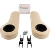 Huskey 2X Beige Rear Seat Arm Rests with Cup Holder Compatible with Yamaha, Club Car, EZGO TXT and All Other Models for an Upgraded Support Frame- Can be Installed by Drilling or Non-Drilling Brackets view 1