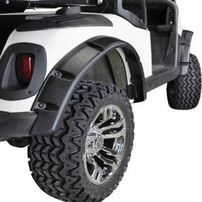 Huskey 4PCS EZGO RXV Golf Cart Fender Flares with Self-Tapping Screws for 2008-2015 G&E Models,Constructed of Impact-Resistant ABS plastic for Lifted Golf Cart with Offroad Tires