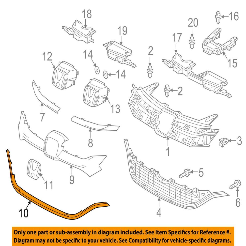 MOLDING, FR- GRILLE