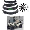 Huskey 4PCS Golf Cart Fender Flares W/Black Self-Taping Screws for Club Car DS 1993 & Up G/E Models,3-4 Inches Wide, Constructed of Impact-Resistant ABS plastic,for Lifted Golf Cart W/Offroad Tires view 1