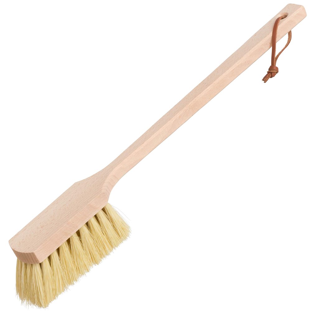 Redecker Wheel Brush, Extra-Long Handle, Beechwood and Durable Tampico Fiber, 17-3/4 inches, Made in Germany