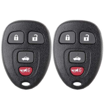 ECCPP 2X 4 Buttons Replacement Keyless Entry Remote Control Car Key Fob Shell Case for Buick for GMC for Cadillac for Chevy for Saturn for Pontiac Key Fob Cover OUC60270