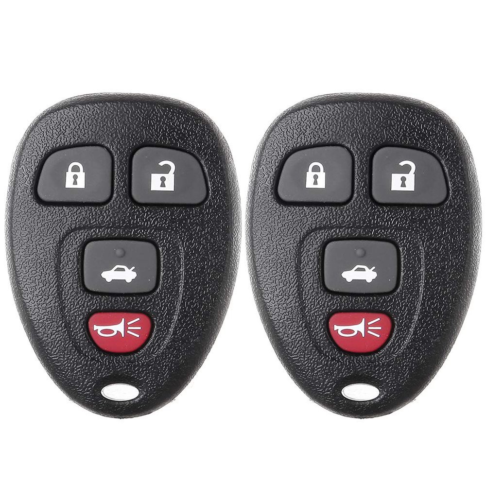 ECCPP 2X 4 Buttons Replacement Keyless Entry Remote Control Car Key Fob Shell Case for Buick for GMC for Cadillac for Chevy for Saturn for Pontiac Key Fob Cover OUC60270