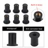 Dilwe 6pc Well Nuts Kit, M4 Rubber Windshield Bolts Well Nuts for Motorcycles Kayak Canoe Boats view 2