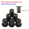 Dilwe 6pc Well Nuts Kit, M4 Rubber Windshield Bolts Well Nuts for Motorcycles Kayak Canoe Boats view 4
