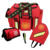 Lightning X LXFB20-PKG Firefighter Turnout Gear Bag Package with SCBA Mask Bag Toiletry Pouch Glove Holder Padded Step-in Design Reflective Trim Heavy-Duty Waterproof Construction - RED view 1