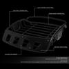 DNA MOTORING PT-ZTL-8059 Universal Adjustable Roof Cargo Basket Luggage Carrier,Black view 2