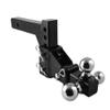 9TRADING HD 3 Ball Adjustable Drop-Turn Trailer Tow 2" Hitch Mount Towing Truck Solid view 1