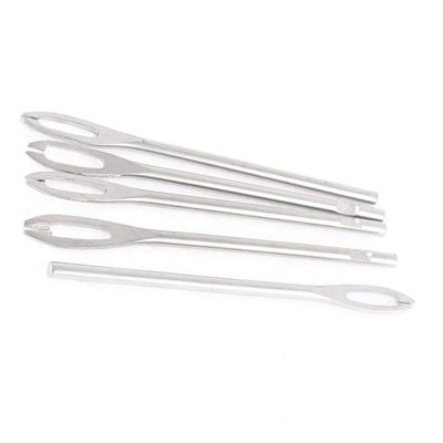 COMOK 5Pcs 100mm/3.9Inch Long Silver Metal T Handle Socket Insertion Tool Tire Repair Replacement Needles