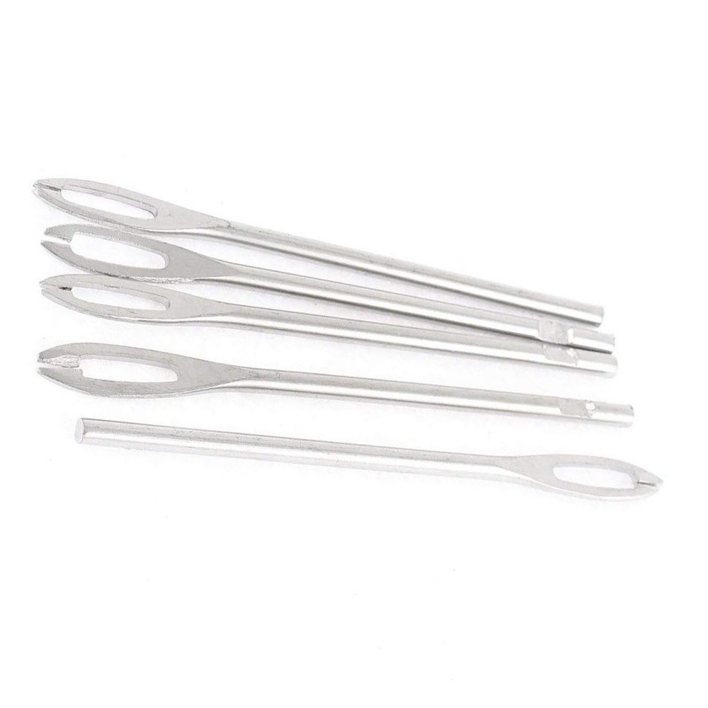COMOK 5Pcs 100mm/3.9Inch Long Silver Metal T Handle Socket Insertion Tool Tire Repair Replacement Needles