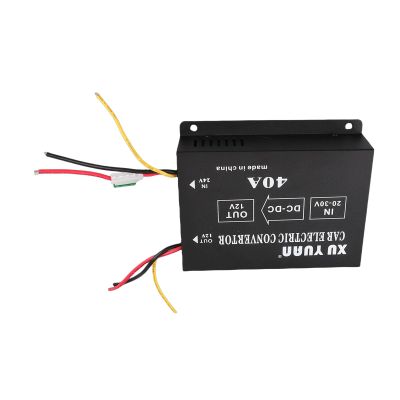 Acouto DC 24V to 12V Step Down Converter 40A 480W Car Truck Power Converter Electric Voltage Reducer Step Down Transformer