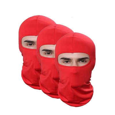 Pack of 3 Outdoor Sport Winter Ski Mask Red Sun Balaclava Running Cycling Motorcycle Hat