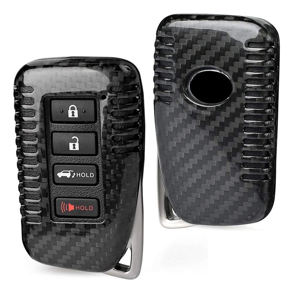 GZYF 1PC Carbon Fiber Auto Car Remote Key Case Cover Fits for Lexus 2014-2017
