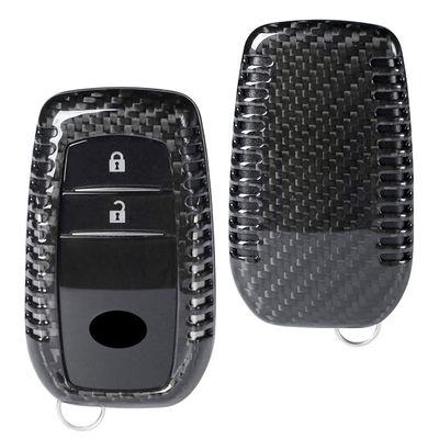 GZYF 1PC Carbon Fiber Auto Car Remote Key Case Cover for Toyota for Corolla Camry Crown Reiz Prado Levin