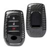 GZYF Auto Remote Car Key Case Shell Cover Fits Toyota Alphard RAV4 Hilux, Carbon Fiber view 1