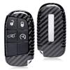 GZYF 1PC Carbon Fiber Auto Car Remote Key Case Cover Fits for Jeep Dodge Cherokee Renegade Charger Challenger view 1