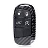 GZYF 1PC Carbon Fiber Auto Car Remote Key Case Cover Fits for Jeep Dodge Cherokee Renegade Charger Challenger view 2