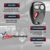 Keyless Entry Remote Key Fob - 3 Button view 3