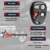 Keyless Entry Remote Key Fob - 4 Button view 3
