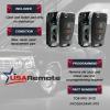 fits 2012-2014 Kia Rio / 2010-2013 Kia Soul Flip Key Fob Remote Case Shell (NYOSEKSAM11ATX), Set of 2 view 4