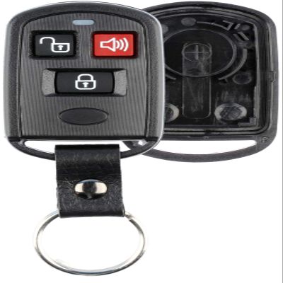 KeylessOption Keyless Entry Remote Key Fob Case Shell Button Pad Cover Leather Strap For Hyundai Kia