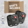 KeylessOption Keyless Entry Remote Key Fob Case Shell Button Pad Cover Leather Strap for Hyundai Kia (Pack of 2) view 3