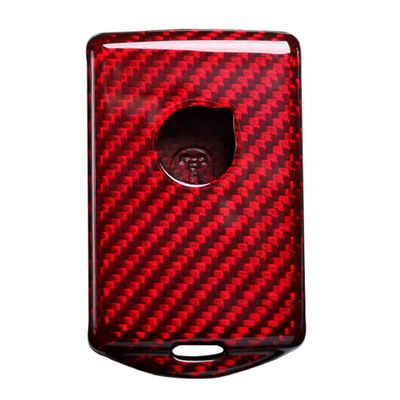 GZYF Carbon Fiber Auto Car Remote Key Case Cover Protective Shell for Volvo 2016-2018 CX90 & 2018 CX60 CX40 & 2017-2018 S90 & 2017-2019 V90, Red