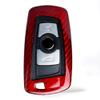 GZYF Auto Remote Car Key Case Shell Cover Fits for BMW 1 3 5 6 7 Series X3 X5, Red Carbon Fiber view 4
