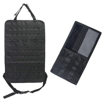 Tactical MOLLE Vehicle Sun Visor Panel with Molle Car Seat Back Organizer Set