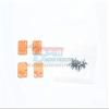 R/C Scale Accessories : Stainless Steel Door Hinges For TRX-4 Trail Defender Crawler - 4Pc Set Orange view 1