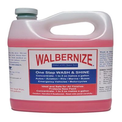 Walbernize One Step Wash & Shine CONCENTRATE - 1/2 Gallon CONCENTRATED FORMULA Makes Up to 64 Gallons of RV Wash Solution What does washing your vehicle, boar or aircraft cost?