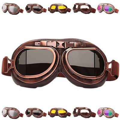 Peicees Vintage Helmet Goggles Motorcycle Goggles Bike Motorcross Pilot Goggle