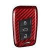 MissBlue Carbon Fiber Key Fob Cover For Volkswagen Arteon Atlas Golf Alltrack Jetta Passat For Tiguan For Skoda Kodiaq Superb A7 Smart Car Key, Light Weight Glossy Finish Key Fob Protection Case - Red view 1