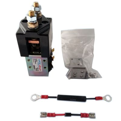 D&D Motor Systems Albright SW180-93 48V Golf Cart Solenoid - Stainless Steel Body - 2 Ports - Threaded Inlet, Flanged Outlet - 3/8 inches - Solenoid Valve