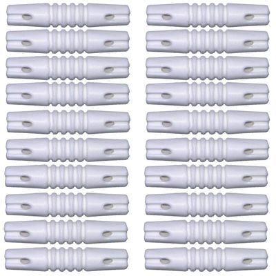 Jetstream JTWDOG White Super Dog Bone Insulators for Antenna 20 Pack