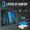 Samsonite Cooling Memory Foam Lumbar Support Pillow for Office Chair, Gaming Chair & Car Seat Automotive Ergonomic Back Cushion, Home Office Essentials, Sitting Comfort and Posture Relief Back Support view 4